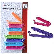 SET 8 CHIUDIPACCO COLOR ASS (4+4) (24pz)